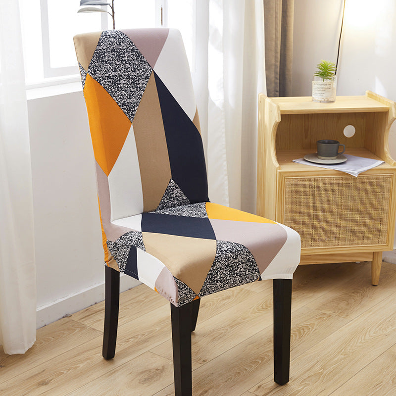 Elastic Printed Chair Cover,Protective Cushion for Hotel & Home