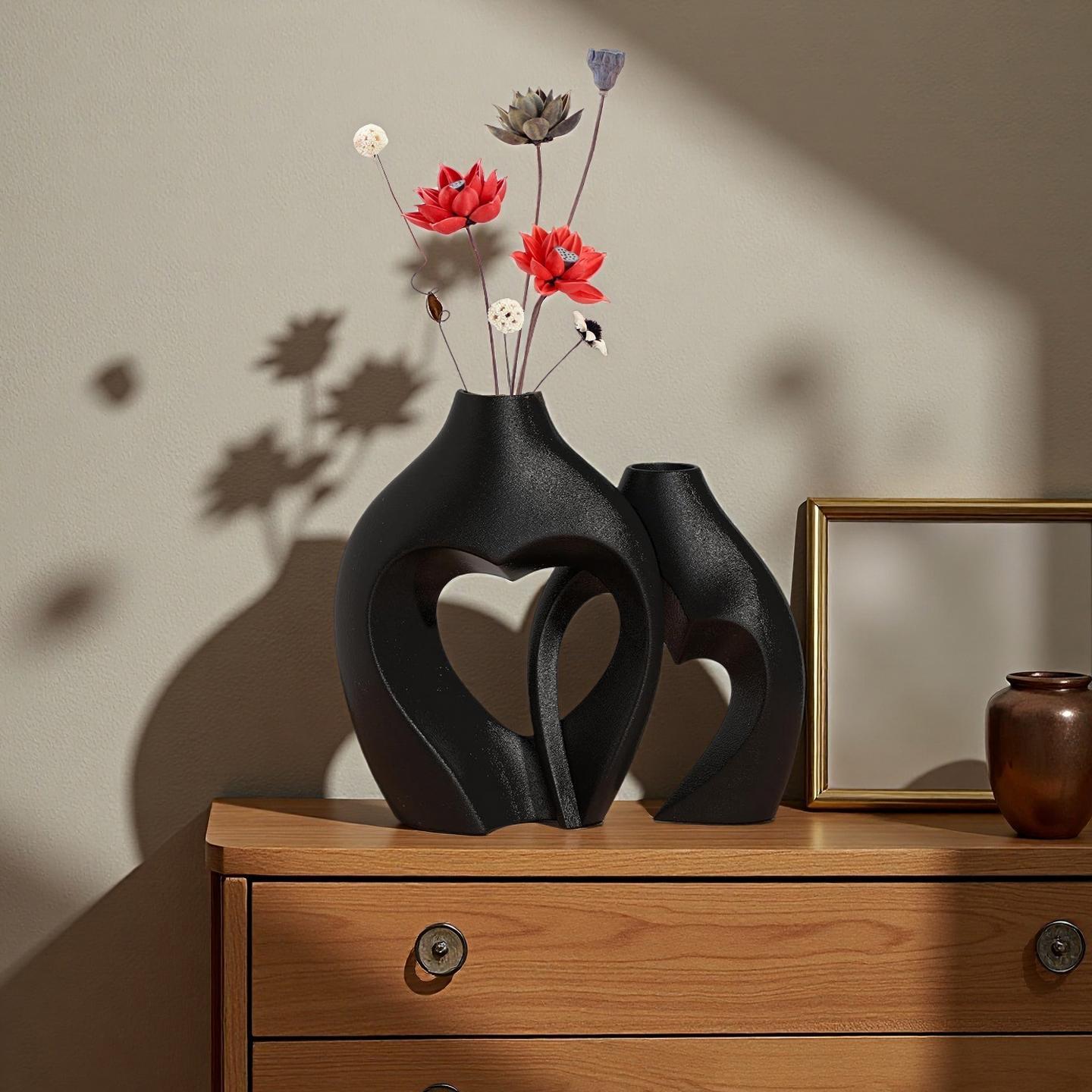 Elegant Geometric Flower Vase Set