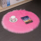 Plush Wool Round Bedroom Carpet Floor Mats
