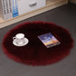 Plush Wool Round Bedroom Carpet Floor Mats