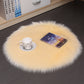 Plush Wool Round Bedroom Carpet Floor Mats
