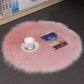 Plush Wool Round Bedroom Carpet Floor Mats
