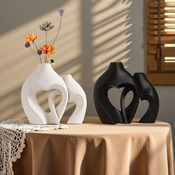 Elegant Geometric Flower Vase Set
