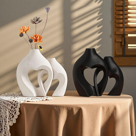 Elegant Geometric Flower Vase Set