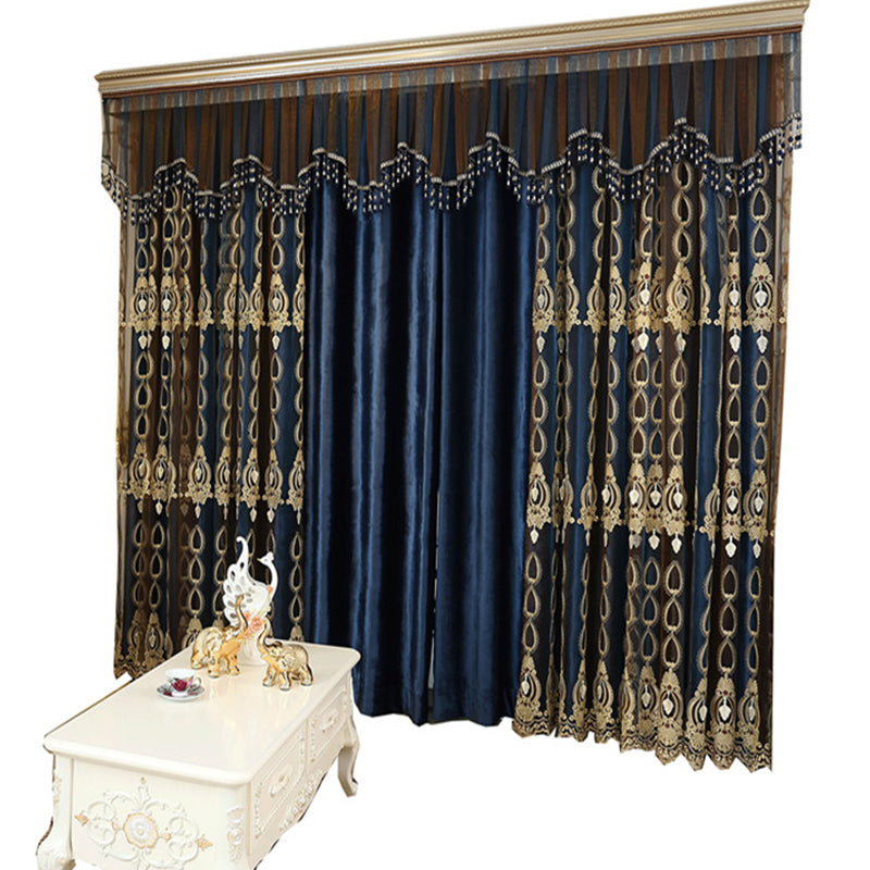 Italian Flannel Embossed Embroidered curtain