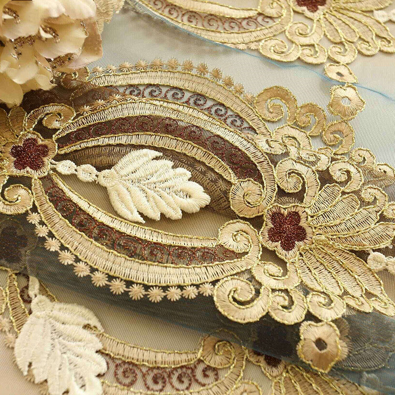 Italian Flannel Embossed Embroidered curtain