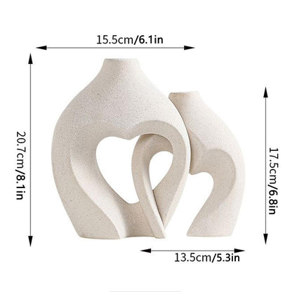 Elegant Geometric Flower Vase Set