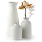 Modern White Ceramic Vase Set