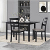 Extendable Dining Table for 4–8, Modern Black Wood Table