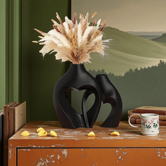 Elegant Geometric Flower Vase Set